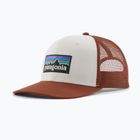 Кепка Patagonia P-6 Logo Trucker Hat white w/rusty red