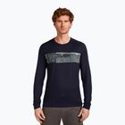 Чоловіча термоактивна кофта icebreaker Merino 200 Oasis Crewe Elevation Line midnight navy