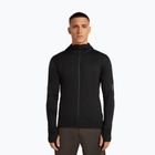 Кофта трекінгова чоловіча Icebreaker Merino 300 Realfleece Descender Zip Hoodie black