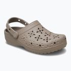 Шльопанці Crocs Classic Floral Cutout Clog taupe