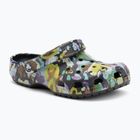 Шльопанці Crocs Classic Painted Floral Black Sand