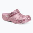 Шльопанці дитячі Crocs Classic Chunky Glitter pink milk