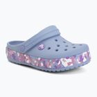 Шльопанці дитячі Crocs Crockband Glow Confetti Band blue haze/multi