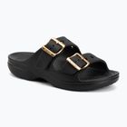 Шльопанці жіночі Crocs Saturday Metallic Buckle black