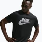 Чоловіча бігова футболка Nike Miler Dri-Fit UV black/white