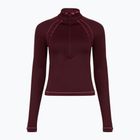 Футболка жіноча Under Armour ColdGear Textured 1/2 Zip dark maroon/fuchsia dusk/metallic silver