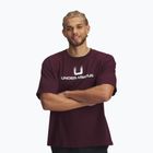 Футболка чоловіча Under Armour Logo Heayweight dark maroon/white