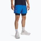 Чоловічі шорти для бігу Under Armour Launch 5" 2in1 blue atlantis/washed navy/reflective