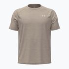 Футболка для тренувань чоловіча Under Armour Tech Textured timberwolf taupe/white