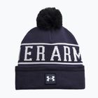 Шапка зимова чоловіча Under Armour Halftime Pom Beanie midnight navy/white/white