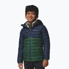 Куртка дитяча Columbia Powder Lite II Hooded rain forest/collegiate navy
