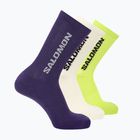 Шкарпетки Salomon Everyday Crew 3 pairs vanilla ice/acid lime/deep blue