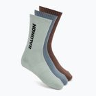Шкарпетки Salomon Everyday Crew 3 pack stormy weather/sea foam/mustang