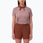 Футболка для бігу жіноча Salomon Sense Aero GFX Tee SS antler/chocolate fondant