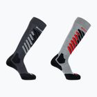 Шкарпетки лижні Salomon S/Access 2-Pack anthracite/light grey