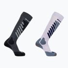 Шкарпетки лижні Salomon S/Access 2-Pack anthracite/sweet lavender