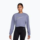 Кофта для тренувань жіноча Nike Pro Dri-Fit Crew Neck iron purple/metallic silver/white