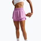 Шорти для бігу жіночі Nike One Dri-FIT 2IN1 light magenta/white