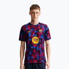 Футболка футбольна чоловіча Nike FC Barcelona Dri-Fit Pre-Match noble red/mineral yellow