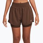 Шорти жіночі Nike One Dri-Fit High-Waisted 3" 2In1 cacao wow/white