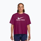 Футболка для тренувань жіноча Nike Pro Dri-Fit Loose true berry/white