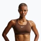 Спортивний бюстгальтер жіночий Nike Swoosh Medium Support cacao wow/white