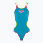 Купальник суцільний жіночий arena One Double Cross Back One Piece turquoise/fluo pink/soft green