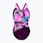 Купальник суцільний жіночий arena Imaginary Swim Pro Back black/shocking pink/multi
