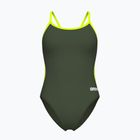 Купальник суцільний жіночий arena Lace Back Solid dark sage/artic lime