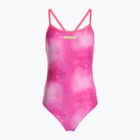 Жіночий злитий купальник арена Tie-Dye Challenge Back Allover шокуючий рожевий мульти/шокуючий рожевий