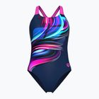 Купальник суцільний жіночі arena Bloom Swim Pro Back Lb multi navy/navy/shocking pink