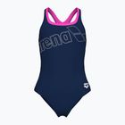 Купальник суцільний жіночі arena Logo Swim Pro navy/shocking pink