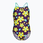 Дитячий суцільний купальник arena Spring Lightdrop Back plum multi/water