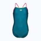 Купальник суцільний дитячий arena Light Drop Solid deep teel/shocking pink/verbena