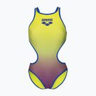 Купальник суцільний жіночий arena One Shaded Print Tech One Back artic lime violetta multi/neon blue