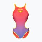 Купальник суцільний жіночий arena One Shaded Print Tech One Back bright coral royal multi/soft green