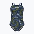 Купальник суцільний дитячий arena Fireflow Lightdrop Back navy/team navy yellow