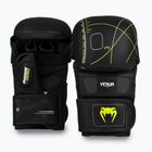 Рукавиці спарингові Venum Training Camp 4.0 black/neo green