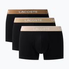 Боксерки чоловічі Lacoste 5H1297 3 pack black/sisal/viennese/cookie