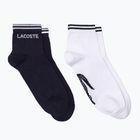 Шкарпетки тенісні чоловічі  Lacoste 2 пари синьо-білі RA4187