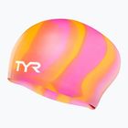 Шапочка для плавання TYR Multi-Color Long Hair Silicone orange/pink