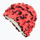Шапочка для плавання жіноча Fashy Flowers red / black