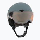 Шолом гірськолижний дитячий UVEX Rocket Visor Jr rhino/blush matt/mirror silver/lasergold lite