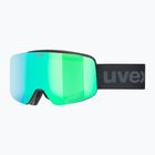 Окуляри лижні дитячі UVEX Pwdr FM black matt/mirror green yellow clear