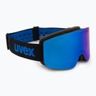 Окуляри лижні дитячі UVEX Pwdr FM black matt/mirror blue smoke clear