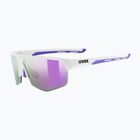 Окуляри сонцезахисні UVEX Axos Set white matt/mirror purple/clear