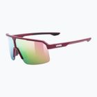 Окуляри сонцезахисні UVEX Ramp burgundy matt/mirror rose