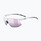 Окуляри сонцезахисні UVEX Aerios Small white matt/mirror rose