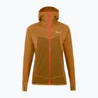 Кофта трекінгова жіноча Salewa Puez Hybrid PL FZ Hoody golden brown melange