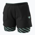 Шорти для бігу жіночі DYNAFIT Trail 2IN1 black out jadelite
